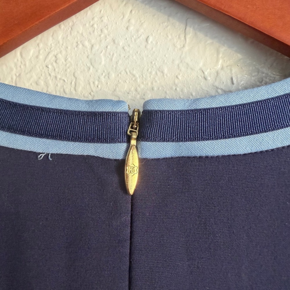 Draper‎ James Solid Persley Ponte Dress Blue Womens Medium - Picture 9 of 10